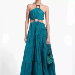 NWT STAUD Dome Halterneck Maxi Dress